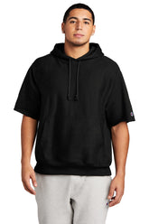 Champion ® Reverse Weave ® Short Sleeve Hooded Sweatshirt - Black - S